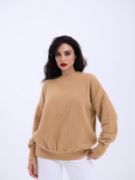42331 TRİKO SIFIR YAKA SALAŞ KAZAK-VİZON resmi