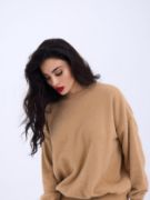 42331 TRİKO SIFIR YAKA SALAŞ KAZAK-VİZON resmi