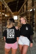 Bisiklet Yaka Kısa Kol Baskılı T-shirt - Siyah resmi