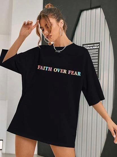 Bisiklet Yaka Baskılı T-shirt - Siyah resmi