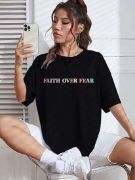 Bisiklet Yaka Baskılı T-shirt - Siyah resmi