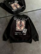 Bisiklet Yaka Baskılı SweatShirt - Siyah resmi