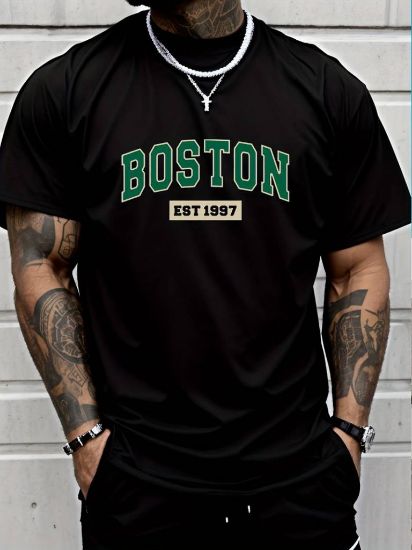 Erkek Boston Baskılı Süprem T-shirt resmi