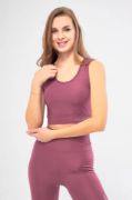 Kolsuz Sporcu Baskılı Crop - Pembe resmi