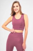 Kolsuz Sporcu Baskılı Crop - Pembe resmi