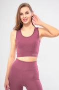 Kolsuz Sporcu Baskılı Crop - Pembe resmi
