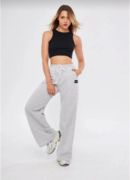 İki Iplik Bol Paça Eşofman Pantalon - Gri resmi
