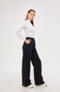İki Iplik Bol Paça Eşofman Pantalon - Siyah resmi