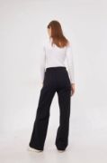 İki Iplik Bol Paça Eşofman Pantalon - Siyah resmi
