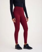 Nonofit Yüksek Bel Düz Özel Tasarım Sporcu Tayt - Bordo resmi