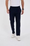 Unisex Üç İplik Basic Eşofman Özel Tasarım Pantolon - Lacivert resmi