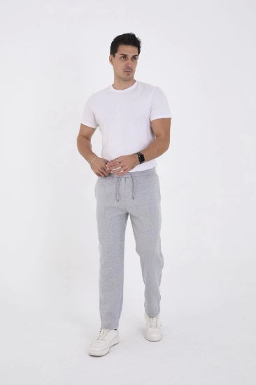 Unisex Üç İplik Basic Eşofman Özel Tasarım Pantolon - Gri resmi