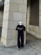 Üç İplik Yakalı Sweat Baggy Pantalonlu Takım - Siyah resmi