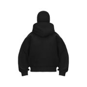 Samuray ZIP Fermuarlı Kapüşonlu SweatShirt- Siyah resmi