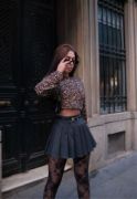 Leopar Desenli Uzun Kollu Crop - Leopar resmi