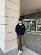 Samuray Kapşonlu ZIP Fermuarlı Kapşonlu SweatShirt - Siyah resmi