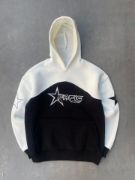 Parçalı Nakış İşlemelı Kapşonlu SweatShirt - Beyaz resmi