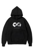 10 Kasıma Özel Üç İplik Kapşonlu Baskılı SweatShirt - Siyah resmi