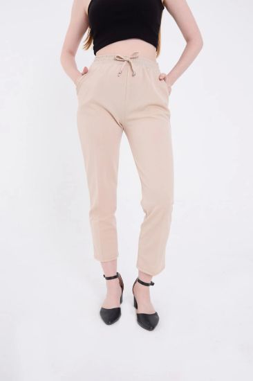 Tam Kalıp Basic Eşofman Pantolon - Bej resmi