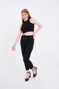 Tam Kalıp Basic Eşofman Pantolon - Siyah resmi