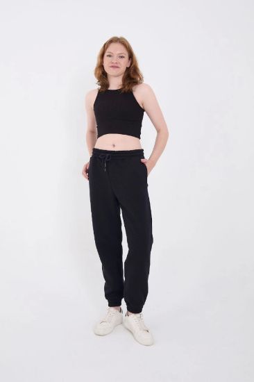 Üç İplik Basic Lastikli Eşofman Pantolon - Lacivert resmi