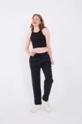 Unisex Üç İplik Basic Eşofman Pantolon - Lacivert resmi