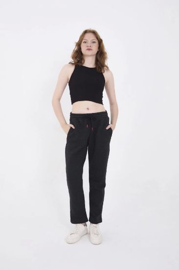 Unisex Üç İplik Basic Eşofman Pantolon - Antrasit resmi