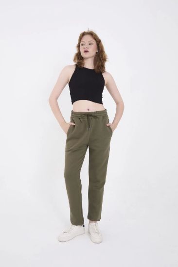 Unisex Üç İplik Basic Eşofman Pantolon - Hakİ resmi