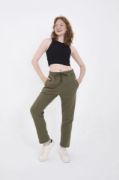 Unisex Üç İplik Basic Eşofman Pantolon - Hakİ resmi