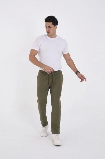 Unisex Üç İplik Basic Eşofman Pantolon - Haki resmi