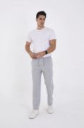 Unisex Üç İplik Basic Eşofman Pantolon - Gri resmi