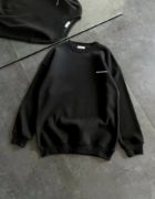 Kışlık Bisiklet Yaka Oversize Baskılı SweatShirt - Siyah resmi