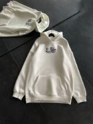 Üç İplik Penye Uzun Kol Kapşonlu Baskılı SweatShirt - Beyaz resmi