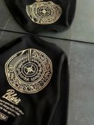 Kışlık Bisiklet Yaka Ön Ve Arka Baskılı SweatShirt - Siyah resmi