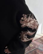Bisiklet Yaka Baskılı SweatShirt - Siyah resmi