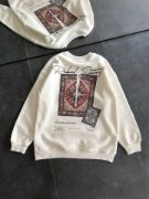 Bisiklet Yaka Baskılı SweatShirt - Beyaz resmi
