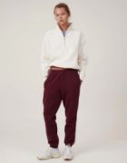 Oversize Yarım Farmuarlı Yakalı Basic SweatShirt - Beyaz resmi