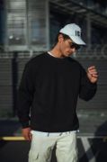 Kışlık Bisiklet Yaka Üç İplik Basic SweatShirt - Siyah resmi