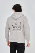 Unisex Tam Fermuarlı Kapşonlu Özel Tasarım SweatShirt - Boyama Gri resmi