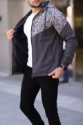 Unisex Kapüşonlu İçi Astarlı Yağmurluk - Kahve resmi