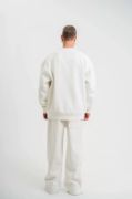 Uzun Kol Bisiklet Yaka Basic SweatShirt - Beyaz resmi