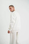 Uzun Kol Bisiklet Yaka Basic SweatShirt - Beyaz resmi