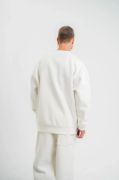 Uzun Kol Bisiklet Yaka Basic SweatShirt - Beyaz resmi