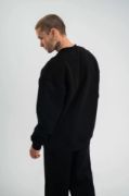 Uzun Kol Bisiklet Yaka Basic SweatShirt - Siyah resmi