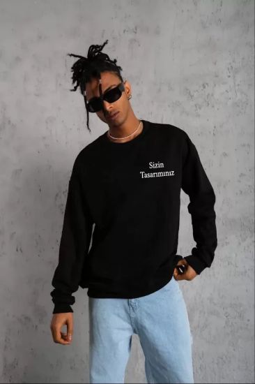 Üç İplik Biskilet Yaka Sweatshirt resmi