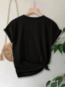 Anneler Günü Baskılı T-shirt - Siyah resmi
