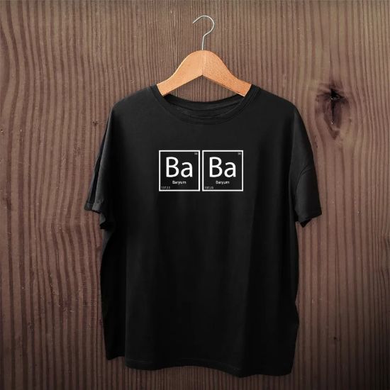 Babalar Günü Baskılı T-shirt - Siyah resmi
