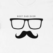 Babalar Günü Baskılı T-shirt - Beyaz resmi