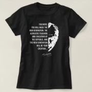 24 Kasım Öğretmenler Günü Baskılı T-shirt - Siyah resmi