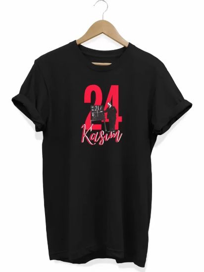 24 Kasım Öğretmenler Günü Baskılı Unisex T-shirt - Siyah resmi